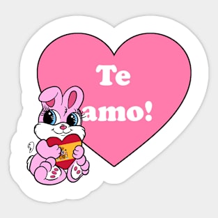 "Te Amo!" Bunny (Spanish) Sticker